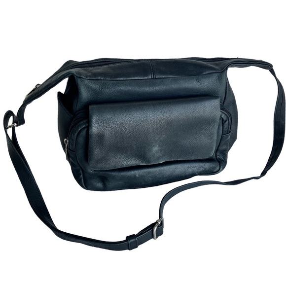 Wilson’s Vintage Black Leather Bag - Picture 1 of 5
